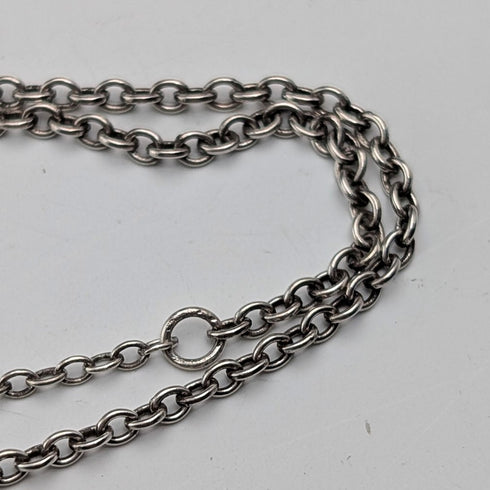 復古海藍寶石和純銀吊墜,搭配純銀項鍊